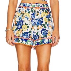 AGUA BENDITA x REVOLVE Cintia Short in Blue Floral Waves Size SMALL